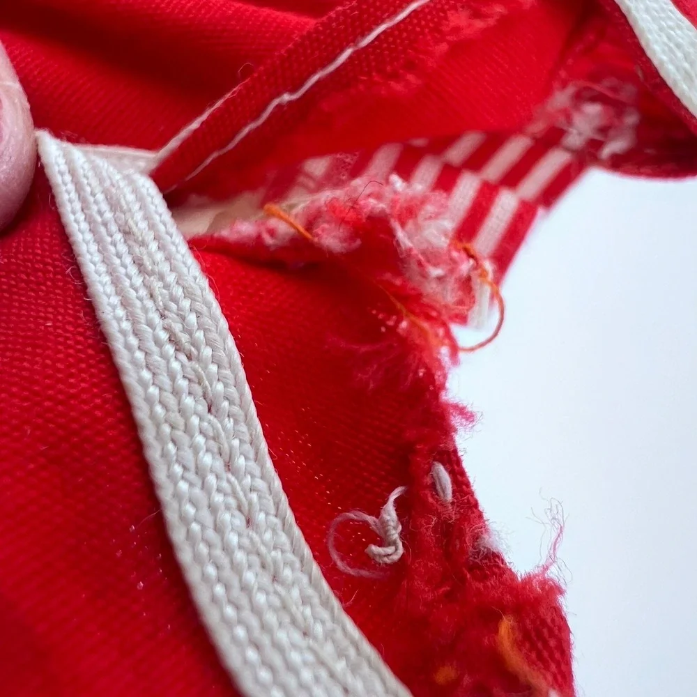 Vintage‎ Barbie Swimsuit Red & White Stripe Ruffle One-Piece 1960s  Doll Clothes
